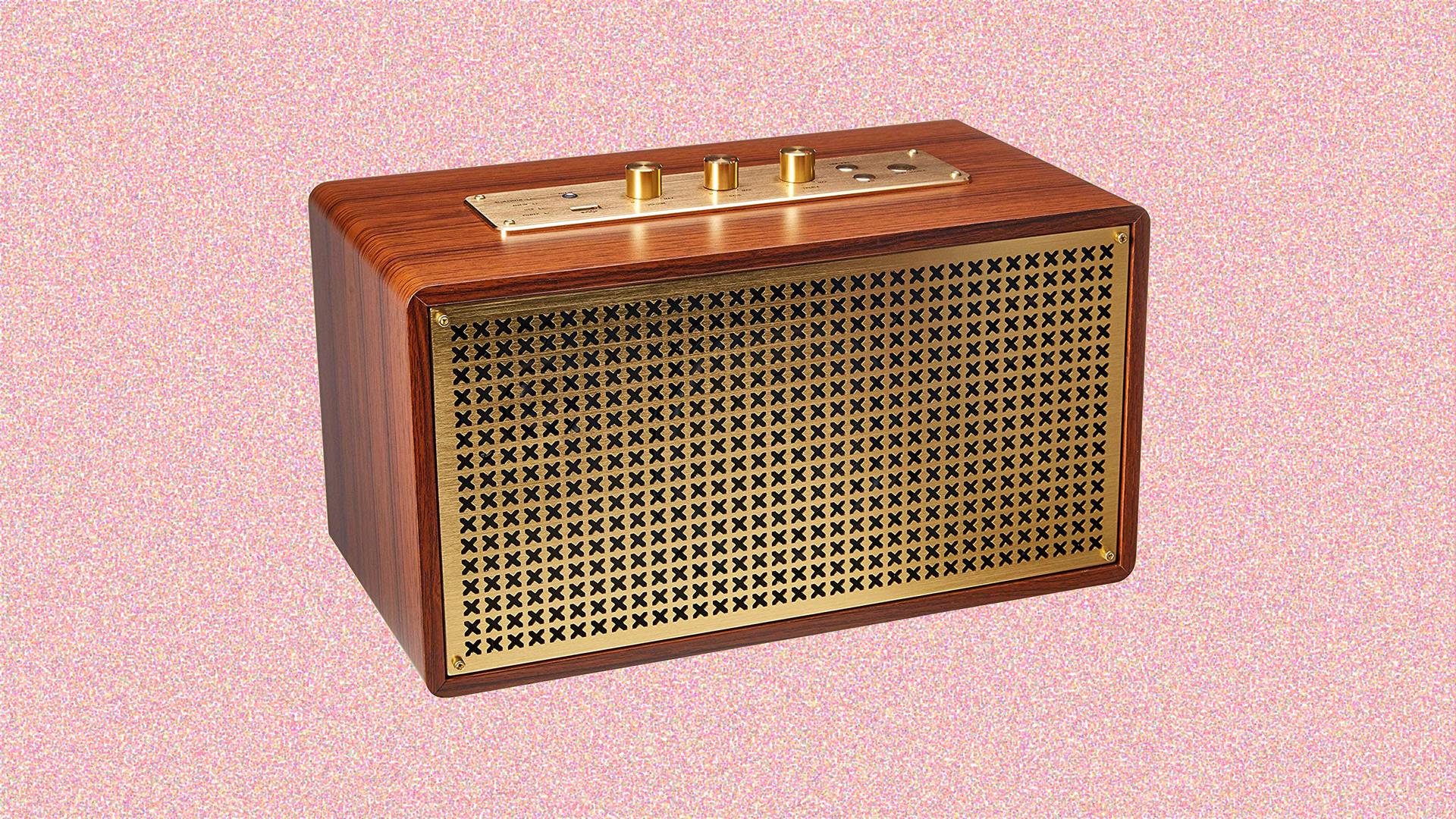 amazonbasics vintage bluetooth speaker