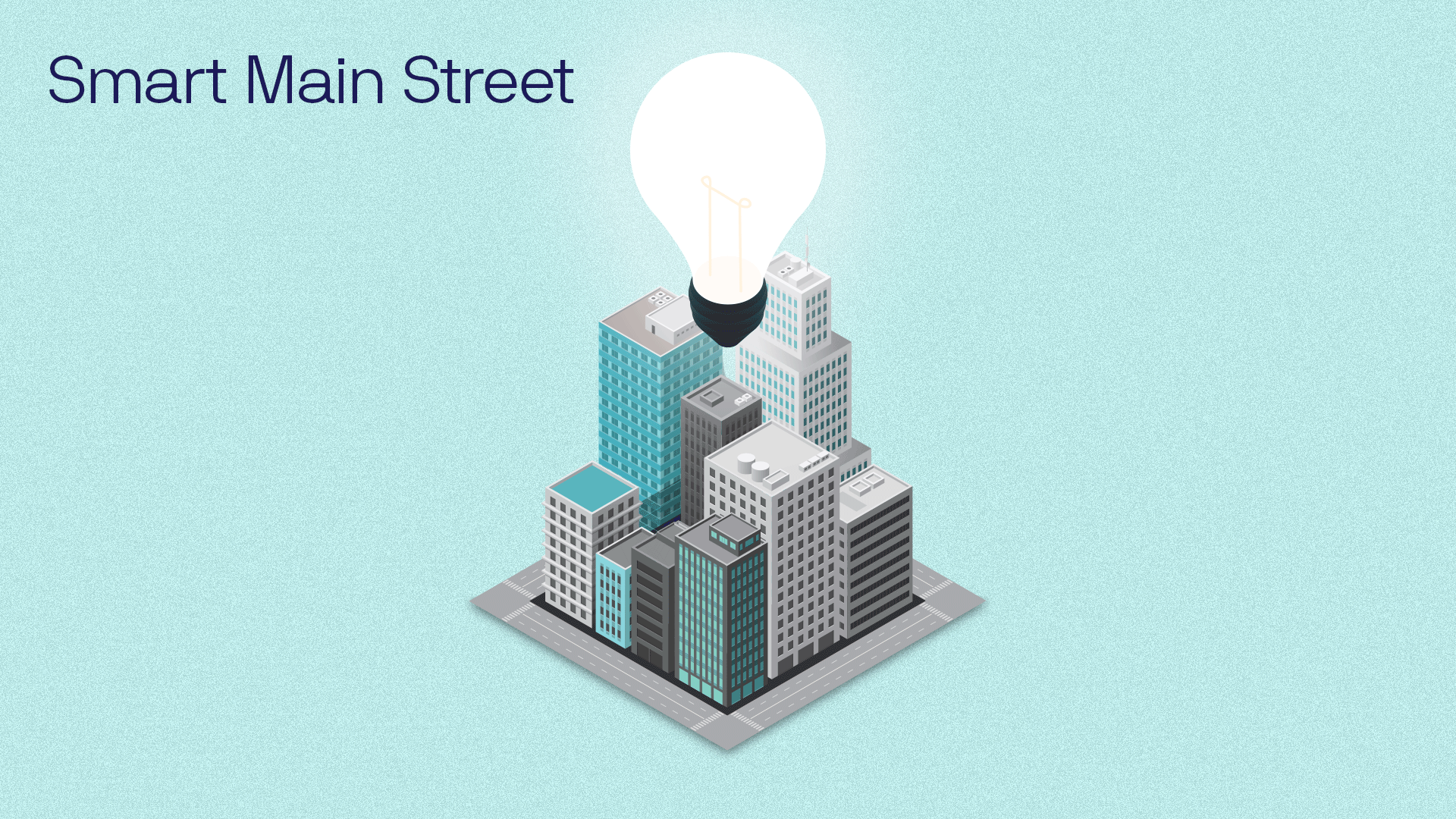 Light bulb above a city Light bulb above a city