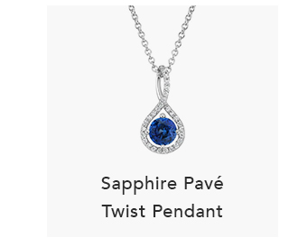 Sapphire Pavé Twist Pendant