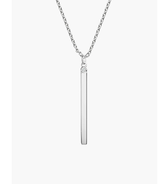 Vertical Bar Diamond Pendant