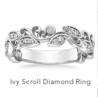 Ivy Scroll Diamond Ring