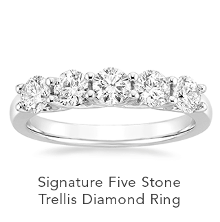 Signature Five Stone Trellis Diamond Ring